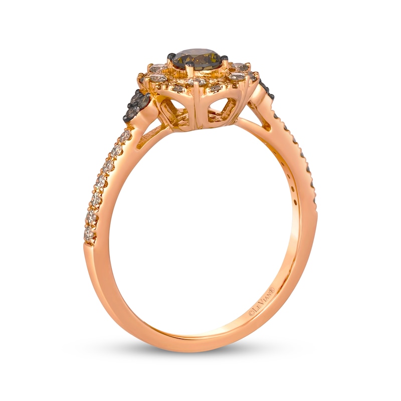 Main Image 3 of Le Vian Diamond Flower Ring 1/2 ct tw 14K Strawberry Gold