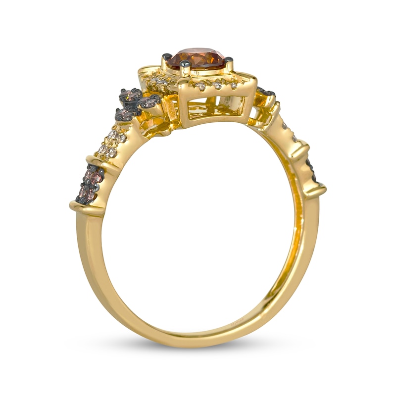 Main Image 3 of Le Vian Diamond Square Frame Ring 3/4 ct 14K Honey Gold