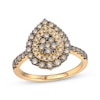 Thumbnail Image 0 of Le Vian Diamond Teardrop Halo Ring 1 ct tw 14K Honey Gold