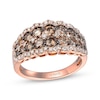 Thumbnail Image 1 of Le Vian Chocolate Waterfall Diamond Scalloped Ring 7/8 ct tw 14K Strawberry Gold