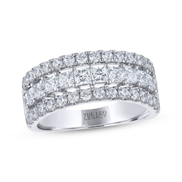 THE LEO Legacy Lab-Grown Diamond Princess & Round-Cut Anniversary Ring 2 ct tw 14K White Gold