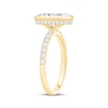 Thumbnail Image 1 of Lab-Created Diamonds by KAY Oval-Cut Hidden Halo Bezel-Set Engagement Ring 3-1/2 ct tw 14K Yellow Gold