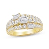 Thumbnail Image 1 of Lab-Grown Diamonds by KAY Emerald-Cut Three-Stone Anniversary Ring 2 ct tw 14K Yellow Gold