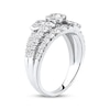 Thumbnail Image 2 of Lab-Grown Diamonds by KAY Staggered Three-Stone Anniversary Ring 2 ct tw 14K White Gold