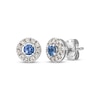 Thumbnail Image 0 of Le Vian Blue Sapphire Stud Earrings 1/4 ct tw Diamonds 14K Vanilla Gold