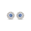 Thumbnail Image 1 of Le Vian Blue Sapphire Stud Earrings 1/4 ct tw Diamonds 14K Vanilla Gold