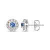 Thumbnail Image 2 of Le Vian Blue Sapphire Stud Earrings 1/4 ct tw Diamonds 14K Vanilla Gold