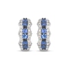 Thumbnail Image 2 of Le Vian Waterfall Blue Sapphire Hoop Earrings 1/2 ct tw Diamonds 14K Vanilla Gold