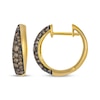 Thumbnail Image 3 of Le Vian Chocolate Diamond Domed Hoop Earrings 3/4 ct tw 14K Honey Gold