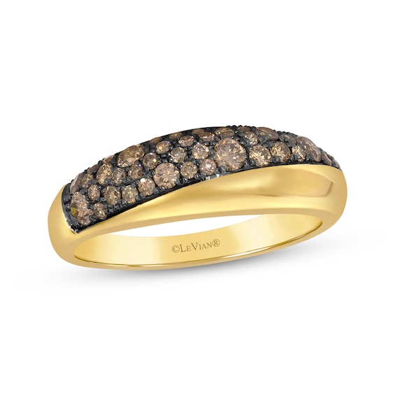 Le Vian Chocolate Diamond Domed Ring 5/8 ct tw 14K Honey Gold