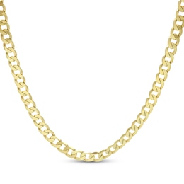 Curb Chain Necklace 5.79mm Solid 14K Yellow Gold 20&quot;