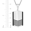 Thumbnail Image 3 of Men's Chevron Dog Tag Necklace Stainless Steel & Black Ion Plating 24&quot;