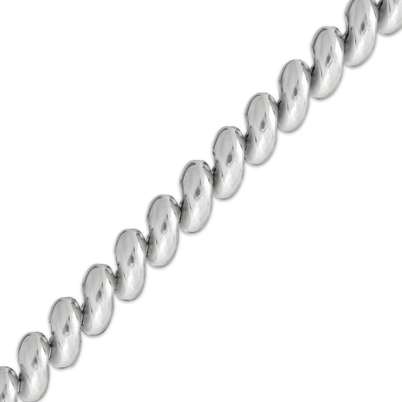 Main Image 2 of Semi-Solid San Marco Chain Bracelet 6.3mm Sterling Silver 7.5&quot;