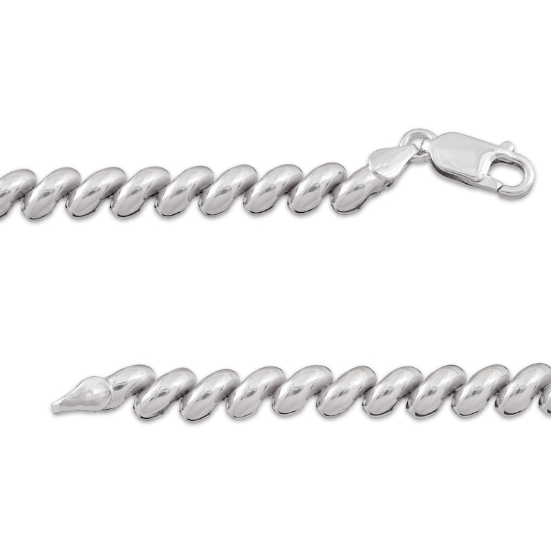 Main Image 3 of Semi-Solid San Marco Chain Bracelet 6.3mm Sterling Silver 7.5&quot;