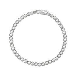 Bead Chain Bracelet 4mm Solid Sterling Silver 7.5&quot;