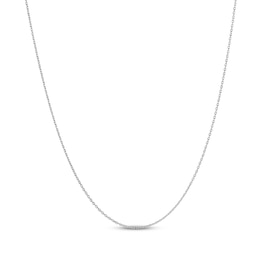 Adjustable Diamond-Cut Cable Chain Necklace 1.2mm Solid Sterling Silver 24"