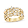 Thumbnail Image 1 of Diamond Staggered Four-Row Fashion Ring 1 ct tw 10K Yellow Gold