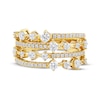 Thumbnail Image 3 of Diamond Staggered Four-Row Fashion Ring 1 ct tw 10K Yellow Gold