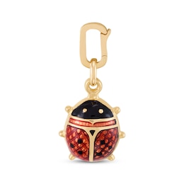 Charmed Memories Enamel Ladybug Charm 10K Yellow Gold