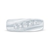 Thumbnail Image 3 of Now + Forever Men's Diamond Five-Stone Wedding Band 1/2 ct tw 10K White Gold 8.2mm