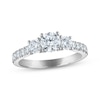 Thumbnail Image 1 of Memories Moments Magic Round-Cut Diamond Three-Stone Engagement Ring 1-1/3 ct tw 14K White Gold