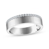 Thumbnail Image 1 of Men's Diamond Wedding Band 1/4 ct tw 10K White Gold