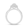 Thumbnail Image 3 of Lab-Grown Diamonds by KAY Marquise-Cut Double Halo Engagement Ring 3/4 ct tw 14K White Gold