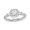 Thumbnail Image 1 of Lab-Grown Diamonds by KAY Princess-Cut Halo Engagement Ring 3/4 ct tw 14K White Gold