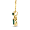 Thumbnail Image 2 of Le Vian Oval-Cut Emerald Necklace 1/5 ct tw Diamonds 14K Honey Gold 19&quot;