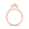 Thumbnail Image 3 of Round-Cut Diamond Double Halo Engagement Ring 1/2 ct tw 10K Rose Gold