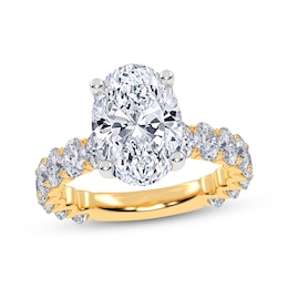 Now + Forever Oval-Cut Lab-Grown Diamond Engagement Ring 4-3/4 ct tw 14K Yellow Gold