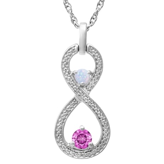 DY Elements Heart Amulet with Pink Opal and Pavé Diamonds