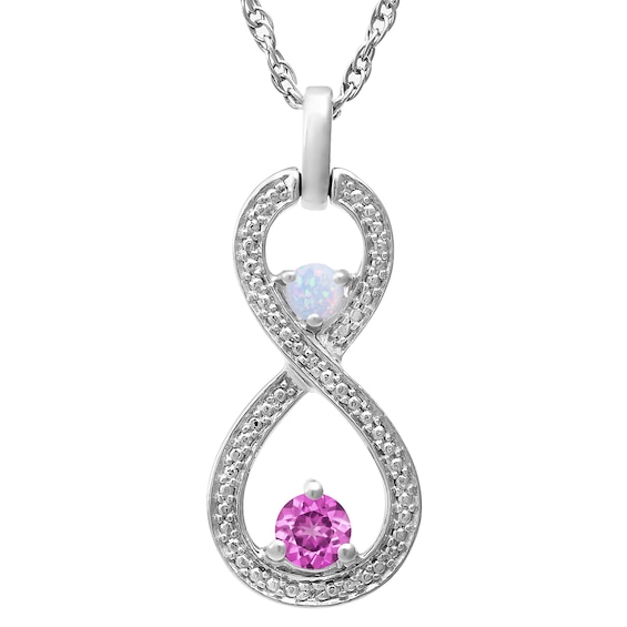 Birthstone Couple's Infinity Necklace