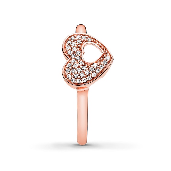 PANDORA Rose Ring Shimmering Puzzle Heart Frame | Kay