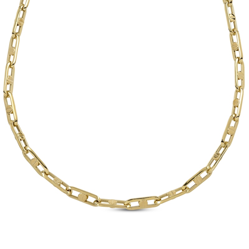 Mariner Link Necklace 10K Yellow Gold 22"