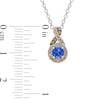 Thumbnail Image 2 of Le Vian Chocolate Twist Sapphire Necklace 1/6 ct tw Diamonds 14K Vanilla Gold 19&quot;