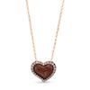 Thumbnail Image 1 of Godiva x Le Vian Enamel Heart Necklace 1/3 ct tw Diamonds 14K Strawberry Gold 19&quot;