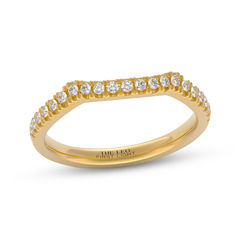 Main Image 1 of THE LEO First Light Diamond Contour Wedding Band 1/5 ct tw 14K Yellow Gold