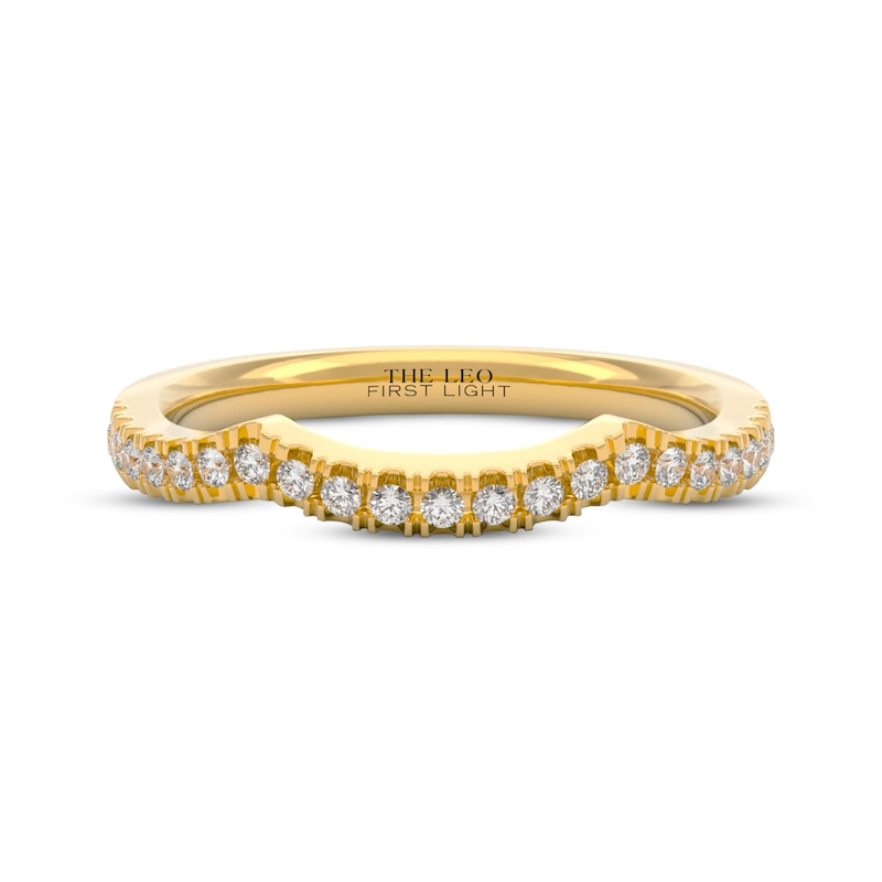 Main Image 3 of THE LEO First Light Diamond Contour Wedding Band 1/5 ct tw 14K Yellow Gold