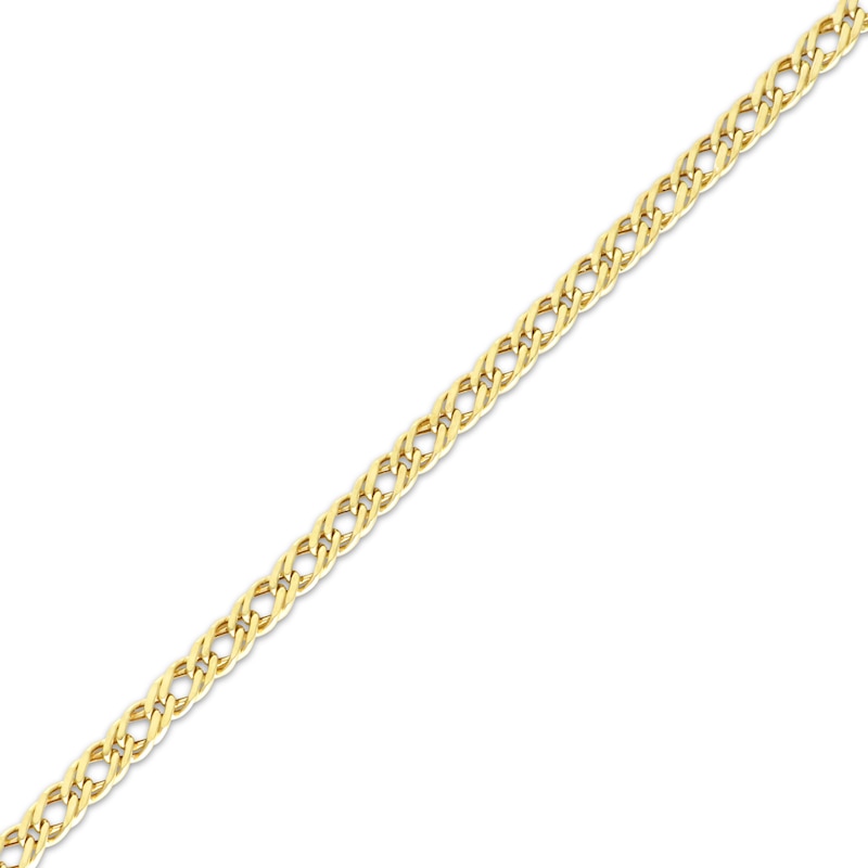 Main Image 2 of Semi-Solid Double-Curb Chain Necklace 4.7mm 10K Yellow Gold 20&quot;