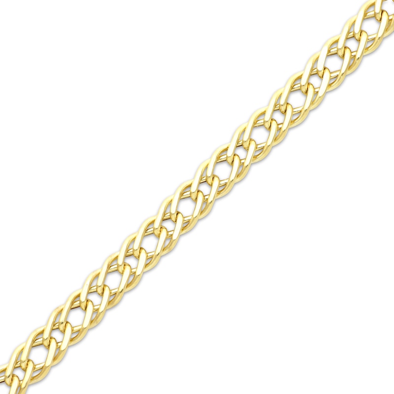 Main Image 2 of Semi-Solid Curb Chain Bracelet 6.1mm 14K Yellow Gold 8.75&quot;