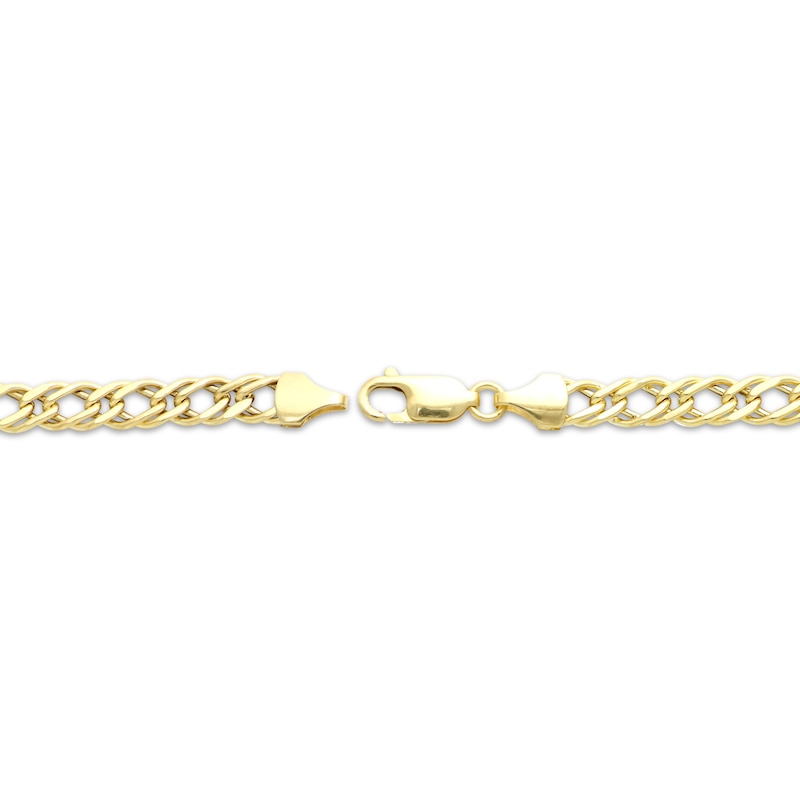 Main Image 3 of Semi-Solid Curb Chain Bracelet 6.1mm 14K Yellow Gold 8.75&quot;