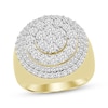 Thumbnail Image 1 of Men's Multi-Diamond Center Circle Ring 2 ct tw 10K Yellow Gold