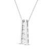 Thumbnail Image 2 of Diamond Ladder Necklace 1 ct tw 10K White Gold 18&quot;