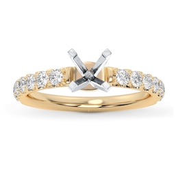 Now + Forever Lab-Grown Diamonds Engagement Ring Setting 1/2 ct tw 14K Yellow Gold