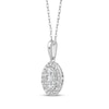 Thumbnail Image 2 of Multi-Diamond Oval-Shaped Necklace 1/4 ct tw 10K White Gold 18&quot;