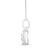 Thumbnail Image 2 of Diamond Halo Necklace 1/2 ct tw 10K White Gold 18&quot;