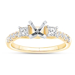 Diamond Engagement Ring Setting 5/8 ct tw 14K Yellow Gold