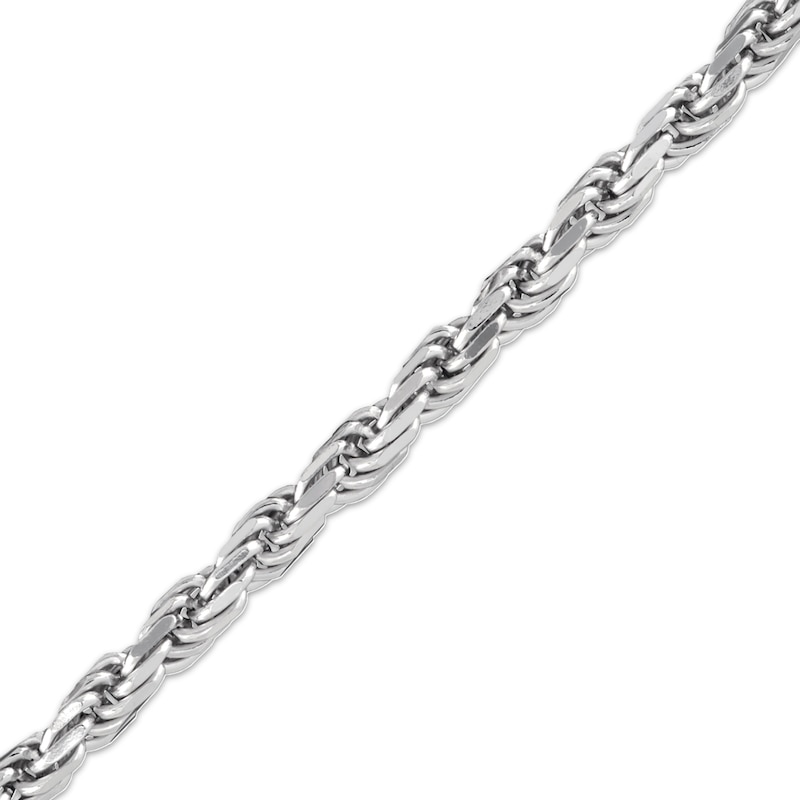 Main Image 2 of Solid Rope Chain Necklace 4mm 92% Repurposed Sterling Silver 22&quot;