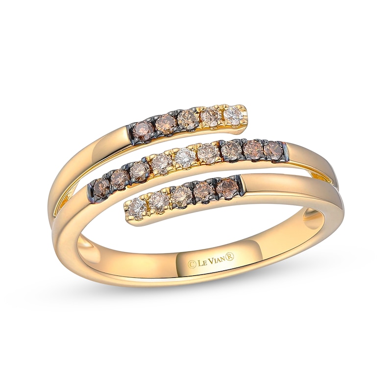 Main Image 1 of Le Vian Good Karma Chocolate Ombré Diamond Ring 1/4 ct tw 14K Honey Gold